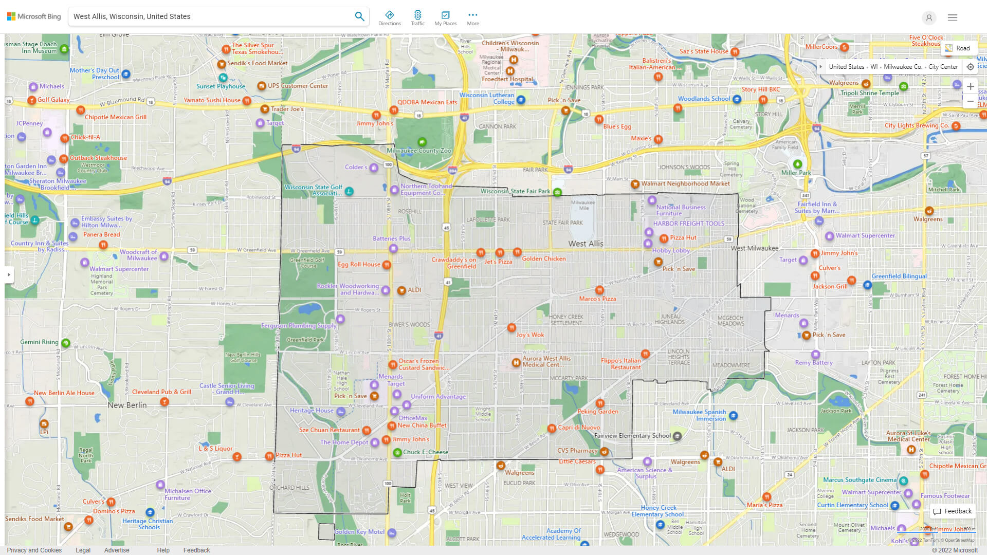 West Allis Detailed Map
